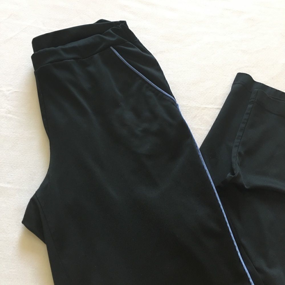 Abby & Friends black striped athletic pants Small